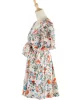 Vacation Puff Sleeves Floral Printed Bohemia Dress