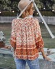 Peter Pan Neckline Bohemian Floral Blouse Peter Pan Neckline Bohemian Floral Blouse
