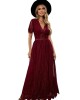 Lace V-Neck Evening Dress