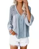 Flare Lace V-Neck Blouse