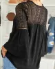 Flare Lace V-Neck Blouse