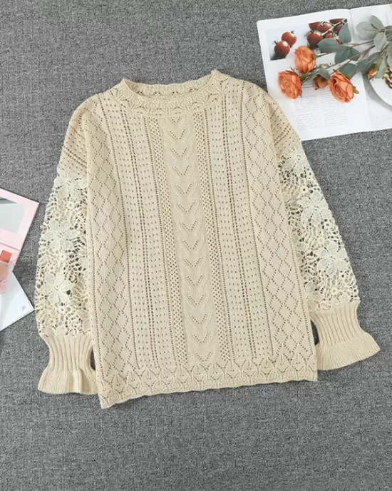 Fashion Crochet Lace Top