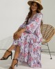 V-Neck Long Sleeve Maxi Dress