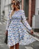 Bohemia Puff Sleeves Floral Dress