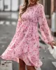 Bohemia Puff Sleeves Floral Dress