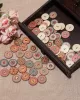 About 100Pcs Multi-Color Round Buttons