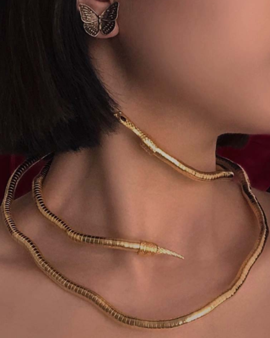 Statement Snake Shape Necklace