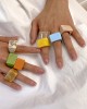 Original Stylish Resin 8 Colors Geometric Ring Original Stylish Resin 8 Colors Geometric Ring