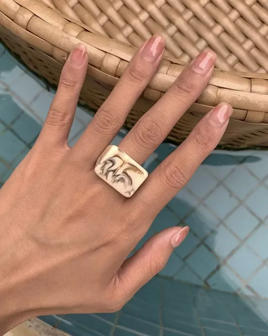 Original Stylish Resin 8 Colors Geometric Ring Original Stylish Resin 8 Colors Geometric Ring
