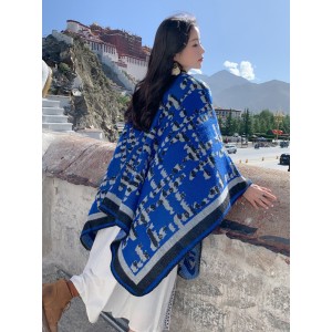 Casual Loose Patchwork Shawl&Cloak