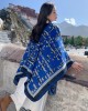 Casual Loose Patchwork Shawl&Cloak