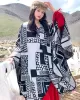 Casual Loose Patchwork Shawl&Cloak