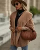 Casual Loose Solid Color Hooded Coat