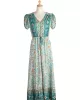 Bohemia A-Line Floral V-Neck Dress