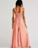 4 Colors Urban High Waisted Wide Leg Solid Color Jumpsuits Bottom