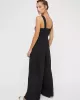 4 Colors Urban High Waisted Wide Leg Solid Color Jumpsuits Bottom