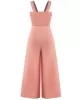 4 Colors Urban High Waisted Wide Leg Solid Color Jumpsuits Bottom