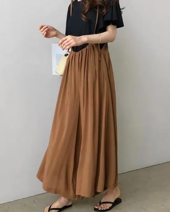 Loose Plus Size Chiffon Light Wide-leg Jumpsuits