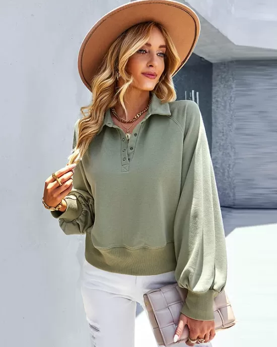 Vacation Loose Buttoned T-Shirts Tops