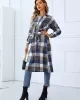 Casual Loose Plaited Lapel Collar Coat