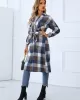 Casual Loose Plaited Lapel Collar Coat