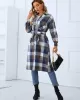 Casual Loose Plaited Lapel Collar Coat