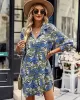 Vacation A-Line Floral V-Neck Dress