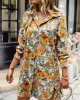 Vacation A-Line Floral V-Neck Dress