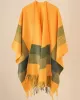 Casual Loose Tasseled Patchwork Shawl&Cloak