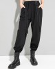 Urban High-Waisted Black Casual Pants Bottoms Harem Pants