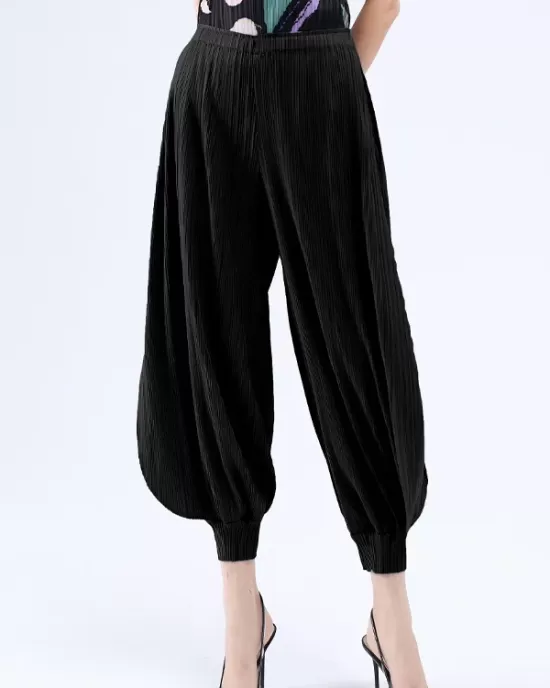 Simple Loose Solid Color Casual Harem Pants Bottoms