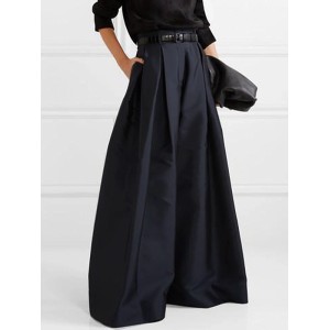 Stylish Loose High Waisted Solid Color Wide Leg Pants