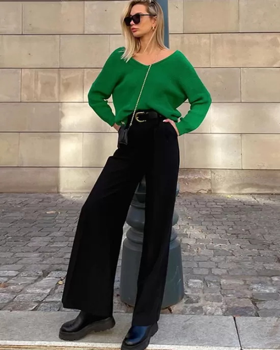 Casual Simple Solid Color Wide Legs Blazer Pants