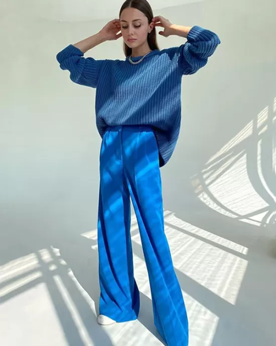 Casual Simple Solid Color Wide Legs Blazer Pants