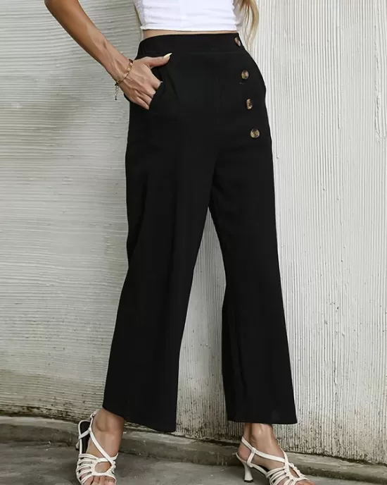 Original Simple Casual Loose Solid Color Pants