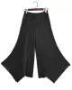 Original Loose Solid Color Irregular Pleated Wide Legs Pants