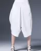 Original Simple Casual Loose White Harem Pants