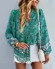 Long Sleeve Button Floral Blouse