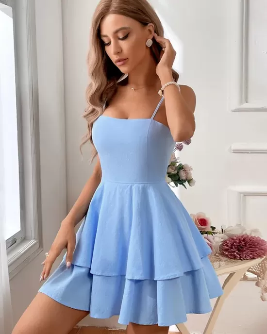 Vacation A-Line Bowknot  Mini Dress