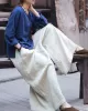 Artistic Retro Wide Leg Loose Elasticity Solid Color Casual Pants Bottoms