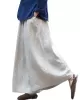 Artistic Retro Wide Leg Loose Elasticity Solid Color Casual Pants Bottoms