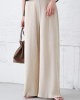 Simple Loose Wide Leg Elasticity Solid Color Casual Pants Bottoms