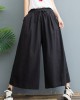 Simple Wide Leg Loose Drawstring Solid Color Casual Pants Bottoms