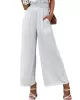 Simple Wide Leg Loose Elasticity Casual Pants Bottoms