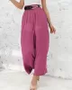 Simple Wide Leg Loose Elasticity Casual Pants Bottoms