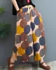 Vintage Wide Leg Loose Contrast Color Printed Polka-Dot Casual Pants Bottoms