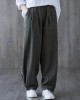 Simple Wide Leg Loose Elasticity Solid Color Casual Pants Bottoms