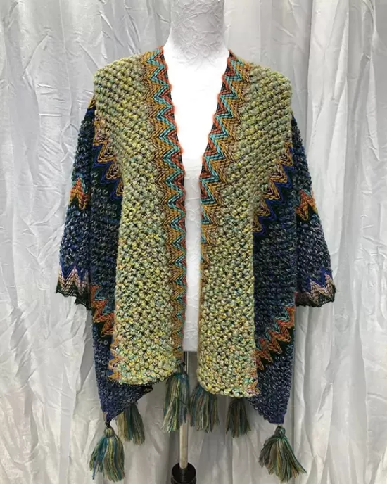 Casual Loose Patchwork Shawl&Cloak