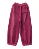 Loose Elasticity Solid Color Casual Flared Pants Bottoms