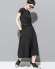 Simple Loose Wide Leg Solid Color Casual Three-Quarter Pants Bottoms